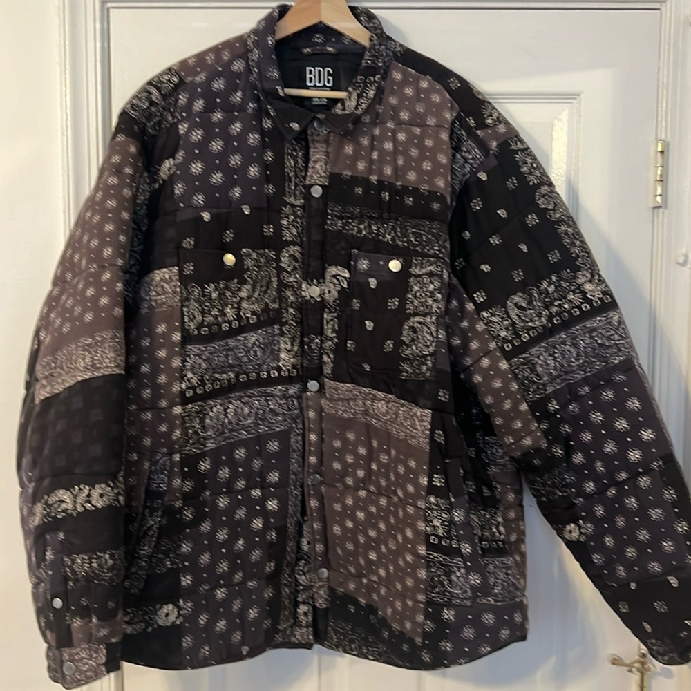 Urban Outfitters BDG Bandana Puffer shirt jacket